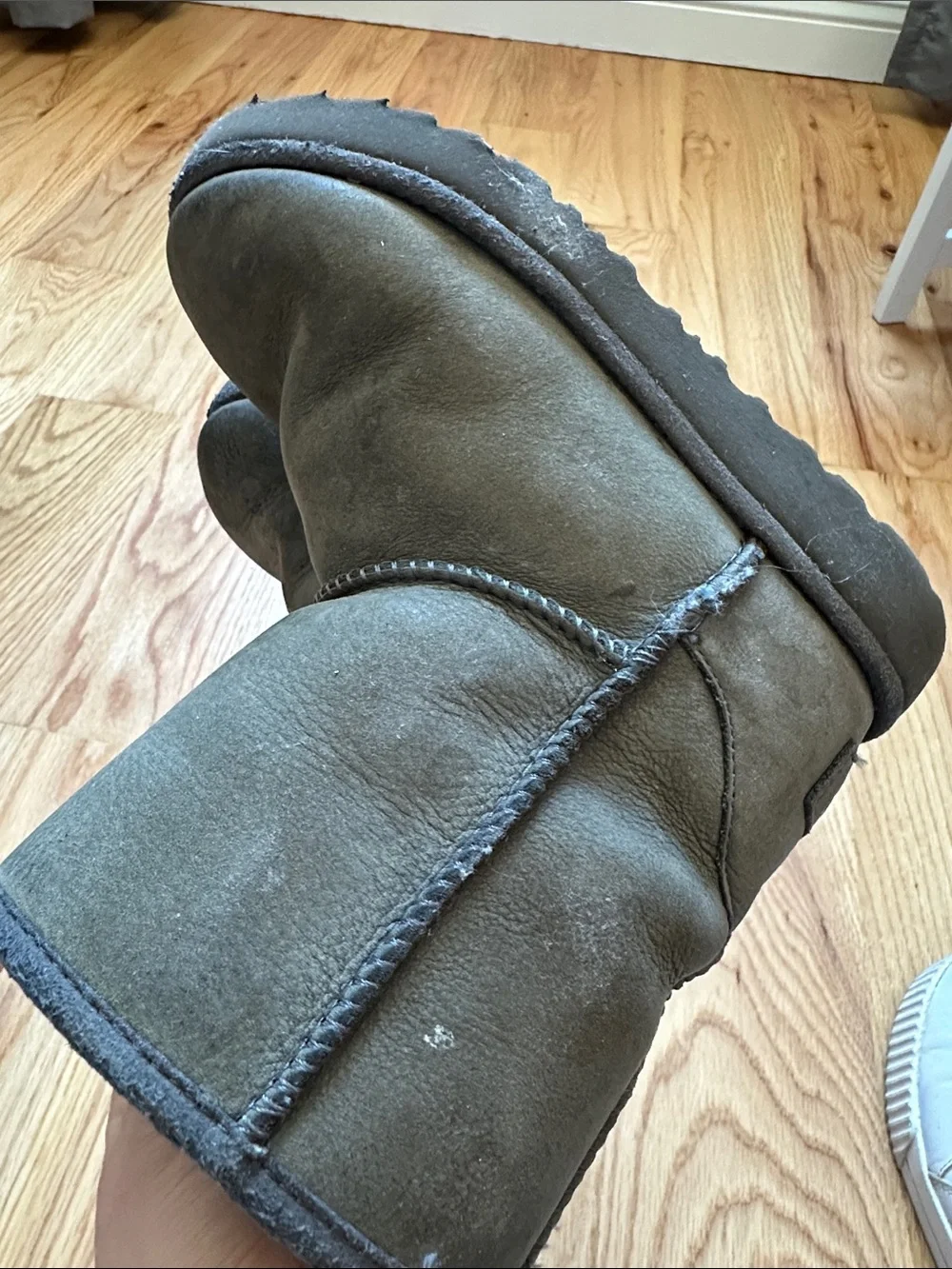 UGG Short Shearling Boots - Charcoal Gray